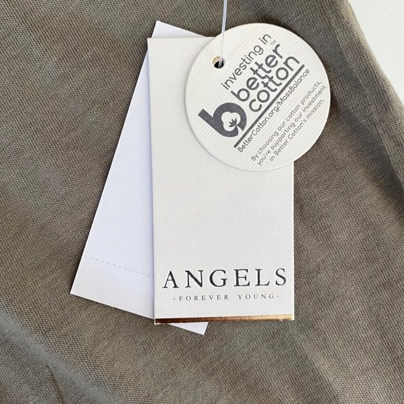 Angels Forever Young Poplin Flutter Sleeve Top Women's Size S Lace Peasant NWT‎ - Picture 7 of 12